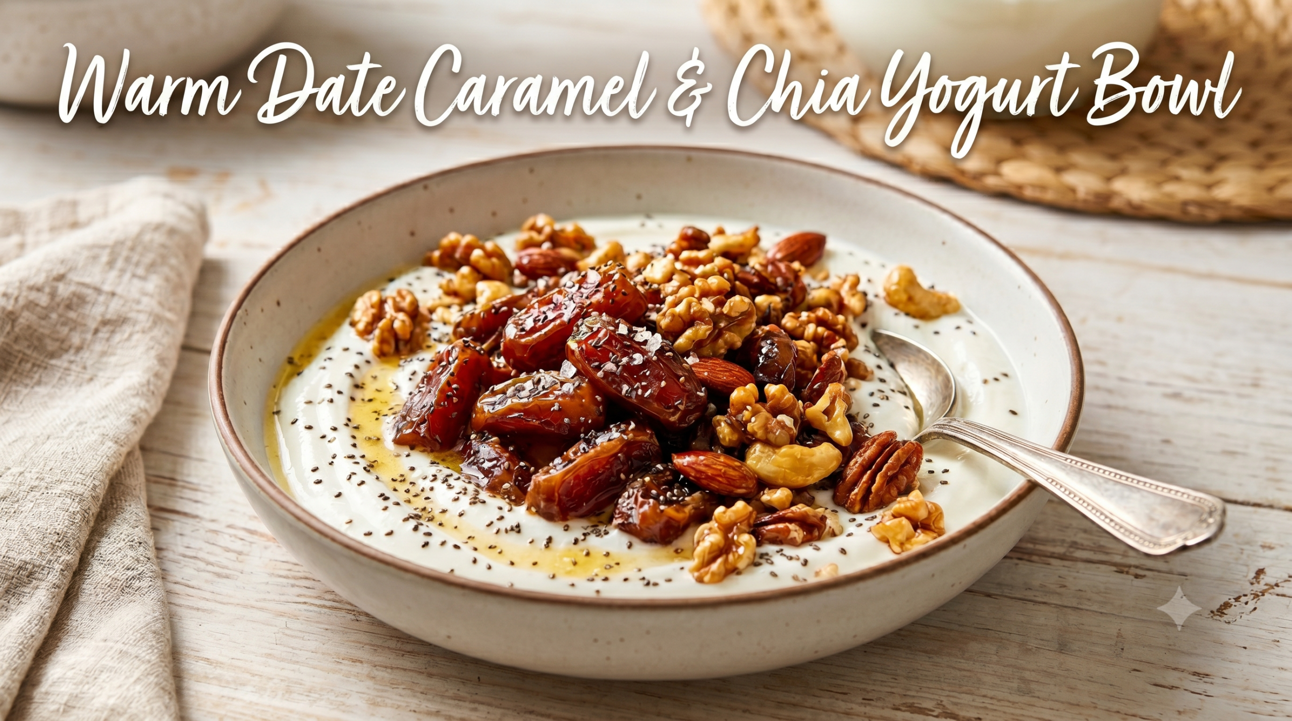 Warm Date Caramel & Chia Yogurt Bowl