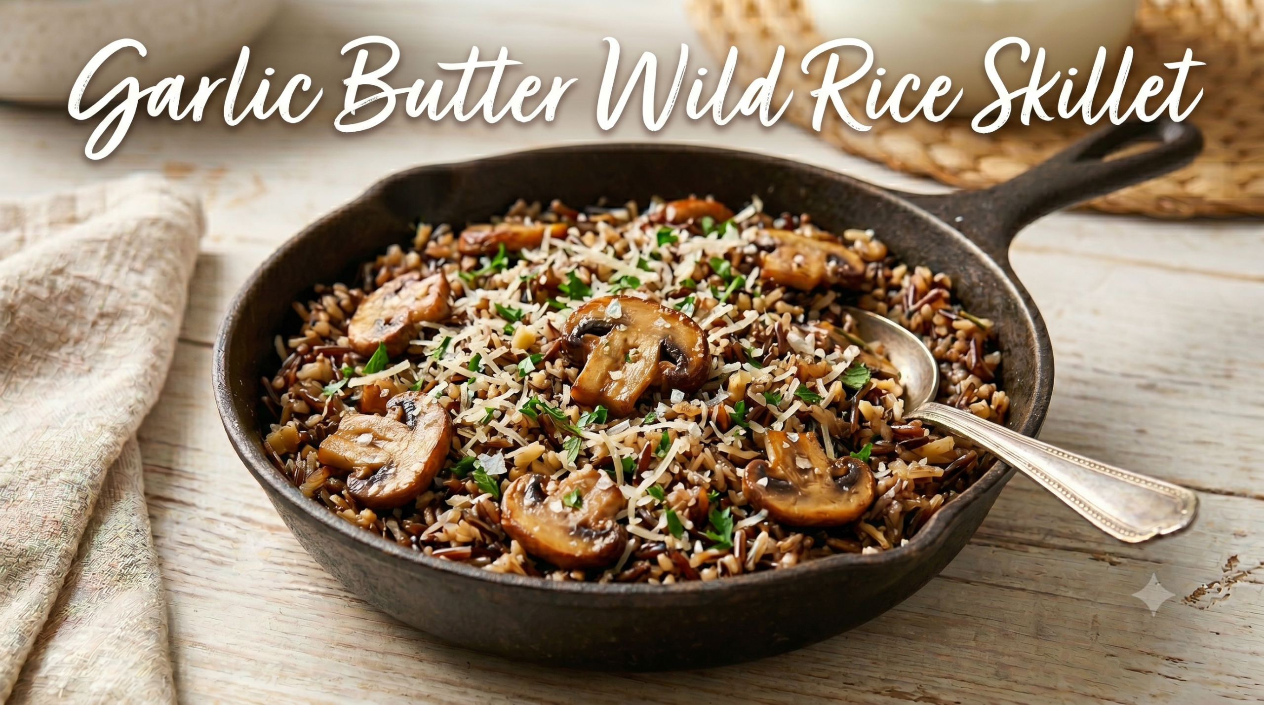 Easy Garlic Butter Wild Rice Skillet