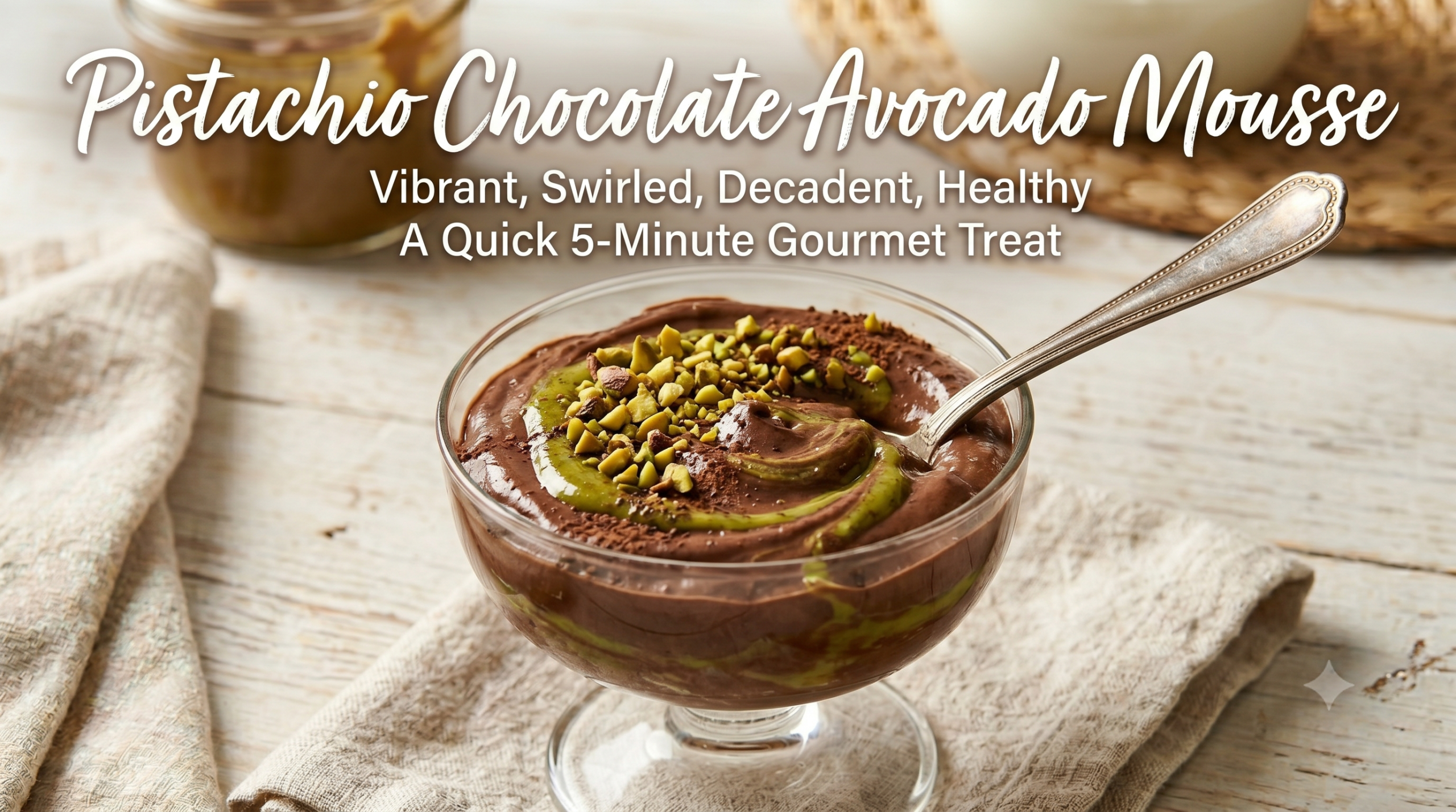 5-Minute Pistachio Chocolate Avocado Mousse